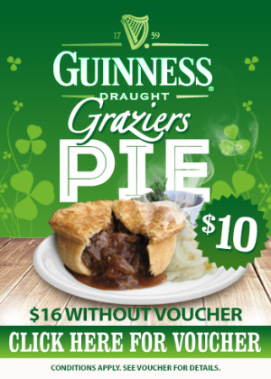 VOUCHER: $10 Guinness Graziers Pie